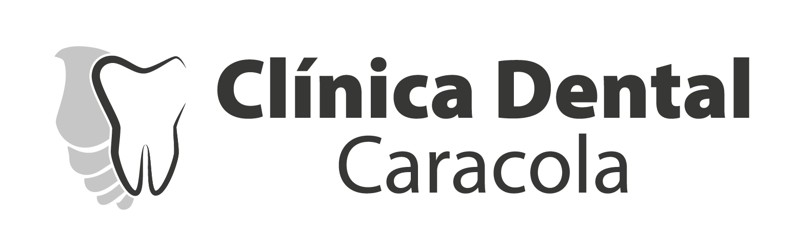 Logo horizontal Clínica dental Caracola Gris Oscuro